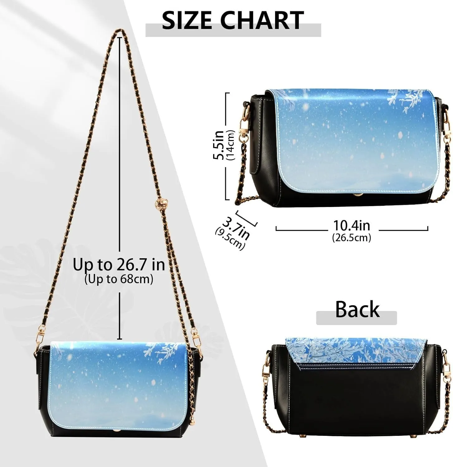 Crossbody Bags for Women Trendy Women's Black Shoulder Bag Small PU Leather Flap Cross Body Bag Handbags