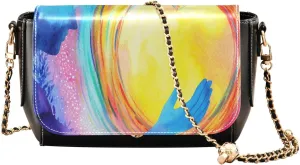 Crossbody Bags for Women Trendy Women's Black Shoulder Bag Small PU Leather Flap Cross Body Bag Handbags