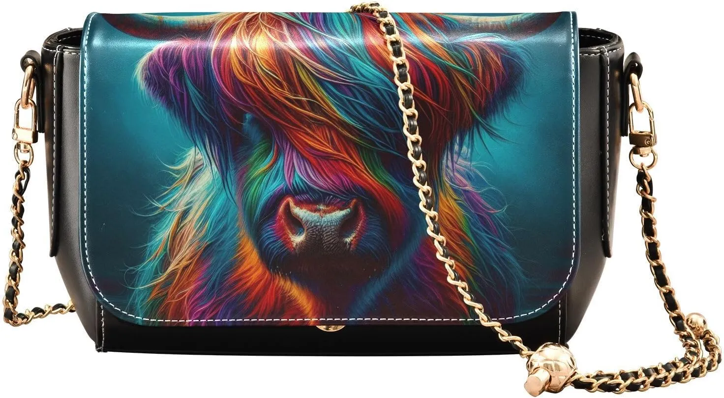 Crossbody Bags for Women Trendy Women's Black Shoulder Bag Small PU Leather Flap Cross Body Bag Handbags