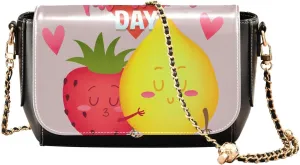 Crossbody Bags for Women Trendy Women's Black Shoulder Bag Small PU Leather Flap Cross Body Bag Handbags