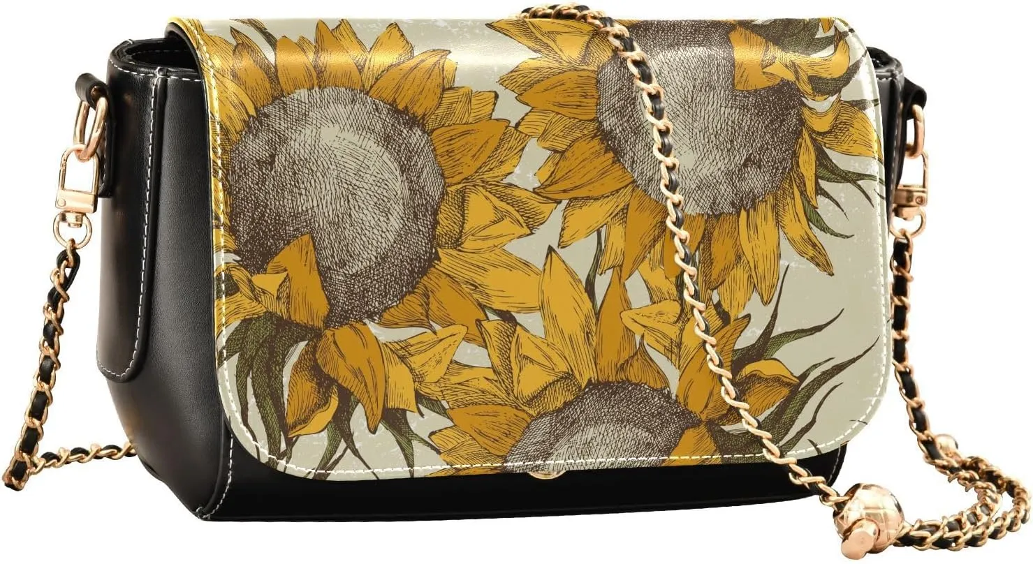 Crossbody Bags for Women Trendy Women's Black Shoulder Bag Small PU Leather Flap Cross Body Bag Handbags