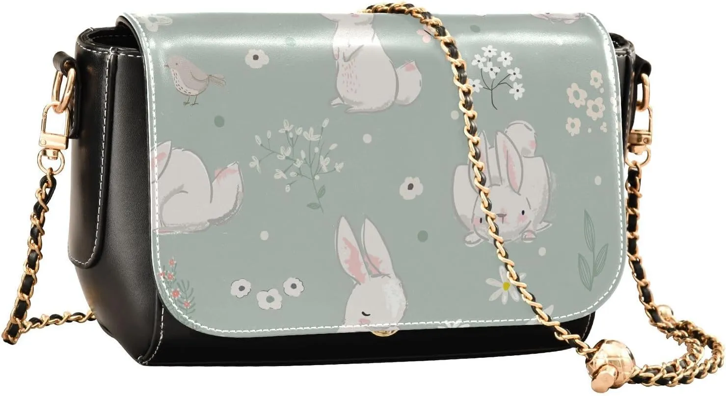 Crossbody Bags for Women Trendy Women's Black Shoulder Bag Small PU Leather Flap Cross Body Bag Handbags