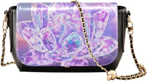 Crossbody Bags for Women Trendy Women's Black Shoulder Bag Small PU Leather Flap Cross Body Bag Handbags