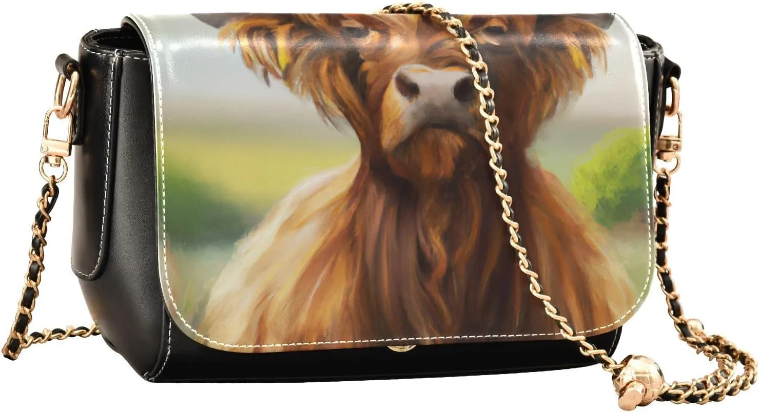 Crossbody Bags for Women Trendy Women's Black Shoulder Bag Small PU Leather Flap Cross Body Bag Handbags