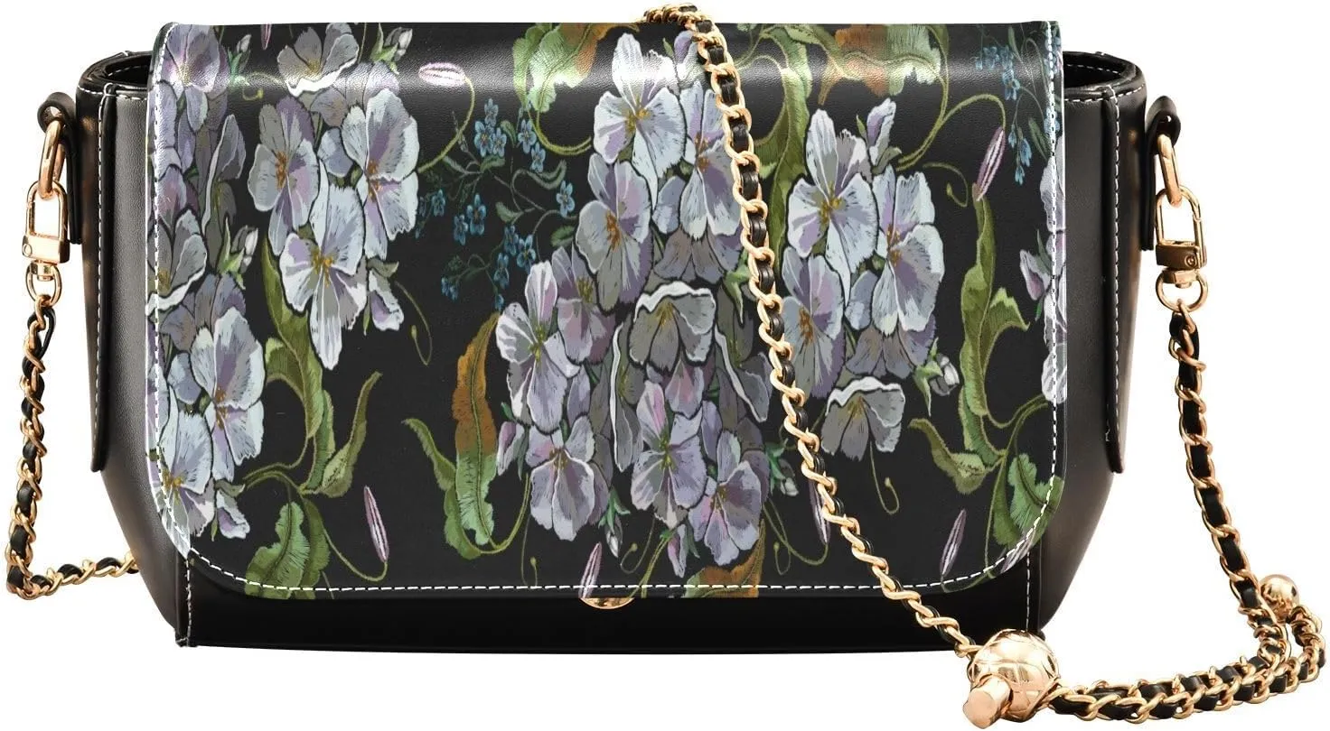 Crossbody Bags for Women Trendy Women's Black Shoulder Bag Small PU Leather Flap Cross Body Bag Handbags