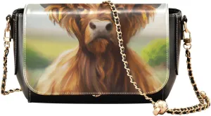 Crossbody Bags for Women Trendy Women's Black Shoulder Bag Small PU Leather Flap Cross Body Bag Handbags