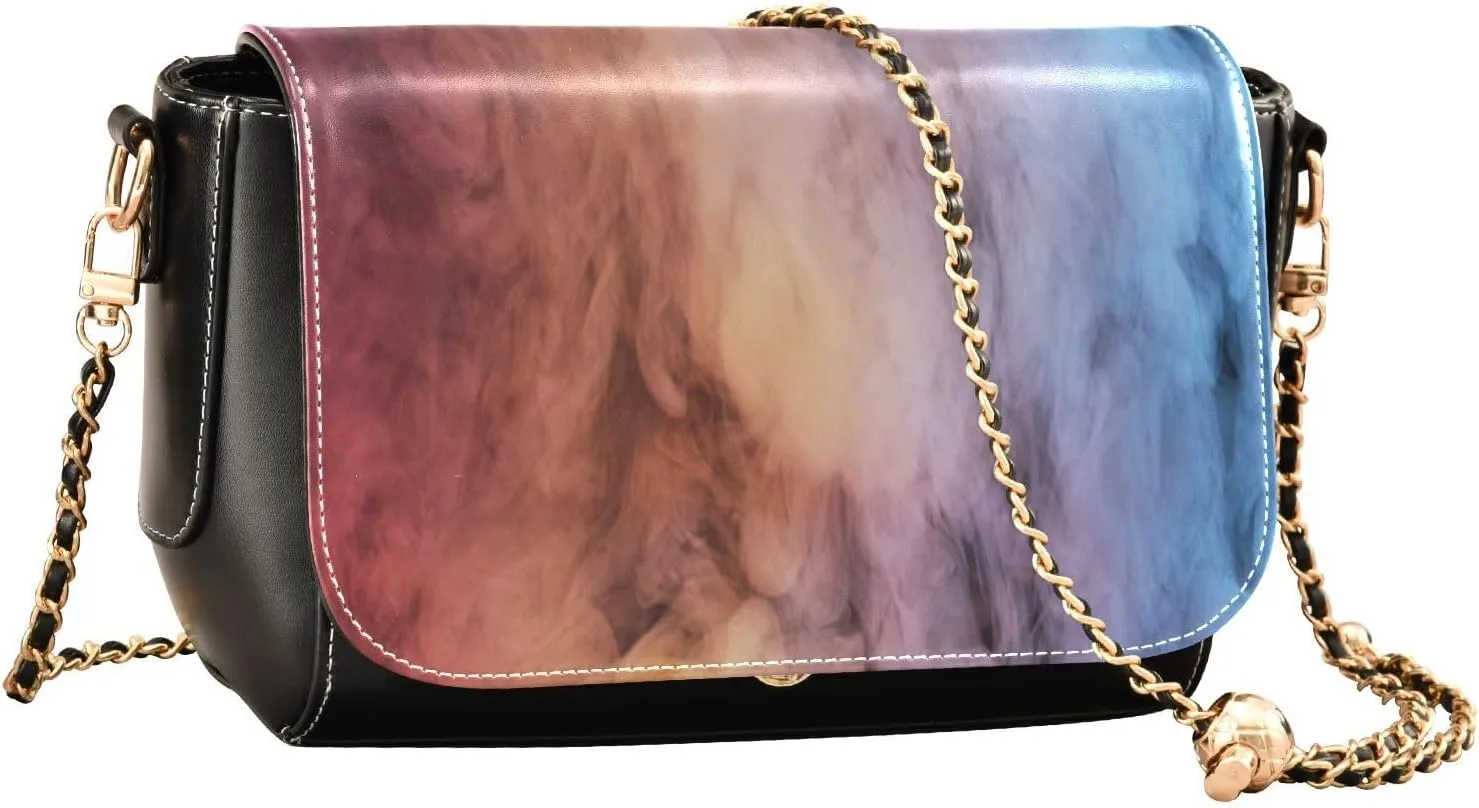 Crossbody Bags for Women Trendy Women's Black Shoulder Bag Small PU Leather Flap Cross Body Bag Handbags