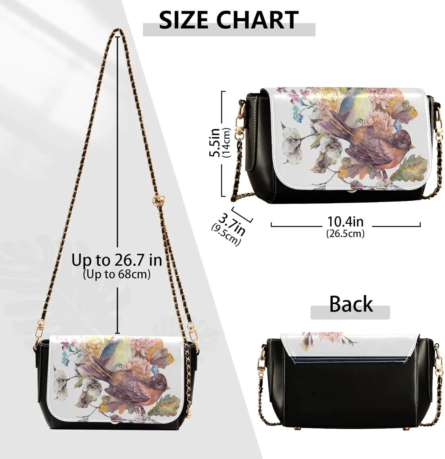 Crossbody Bags for Women Trendy Women's Black Shoulder Bag Small PU Leather Flap Cross Body Bag Handbags