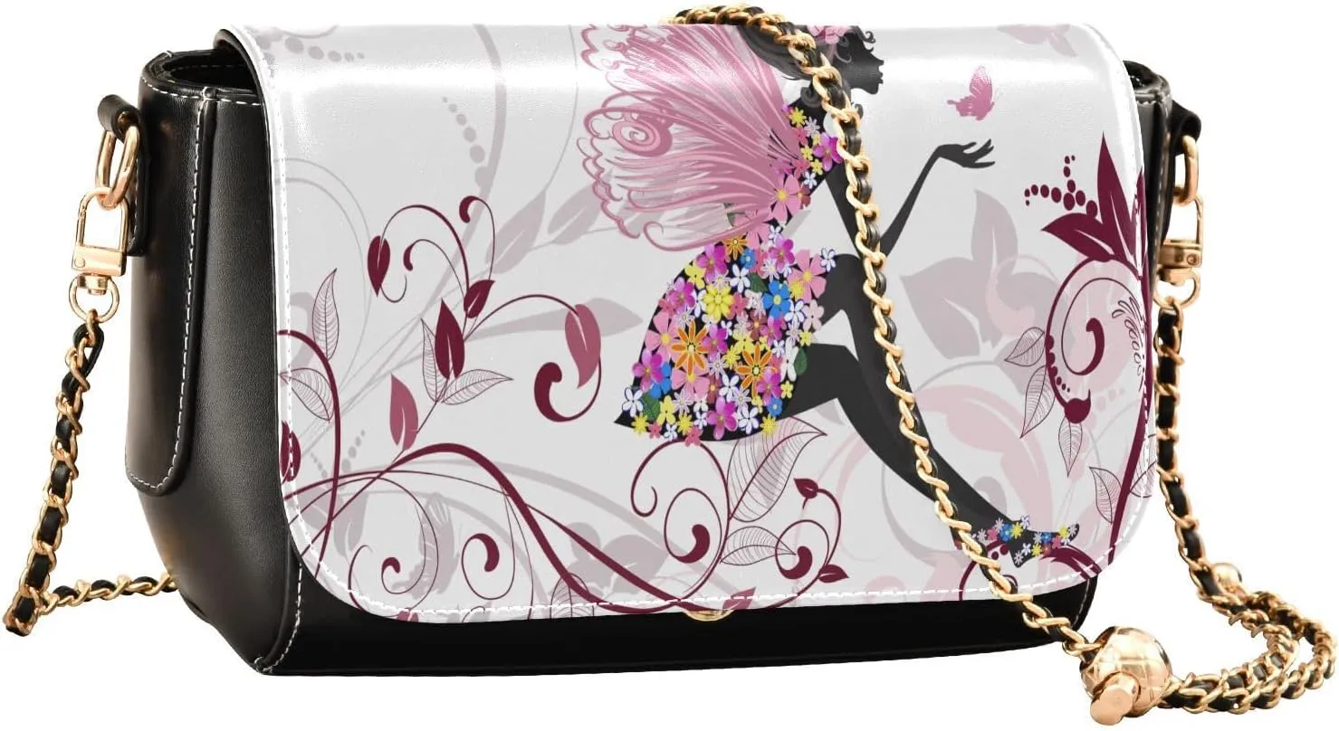 Crossbody Bags for Women Trendy Women's Black Shoulder Bag Small PU Leather Flap Cross Body Bag Handbags