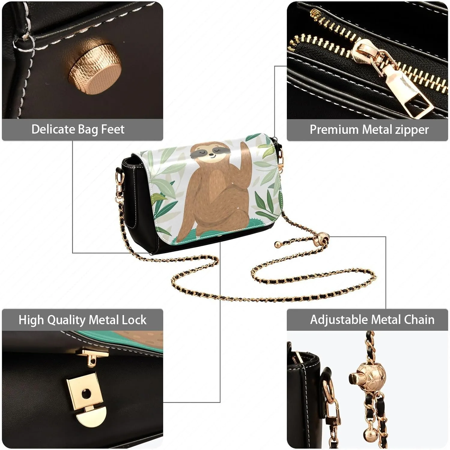 Crossbody Bags for Women Trendy Women's Black Shoulder Bag Small PU Leather Flap Cross Body Bag Handbags