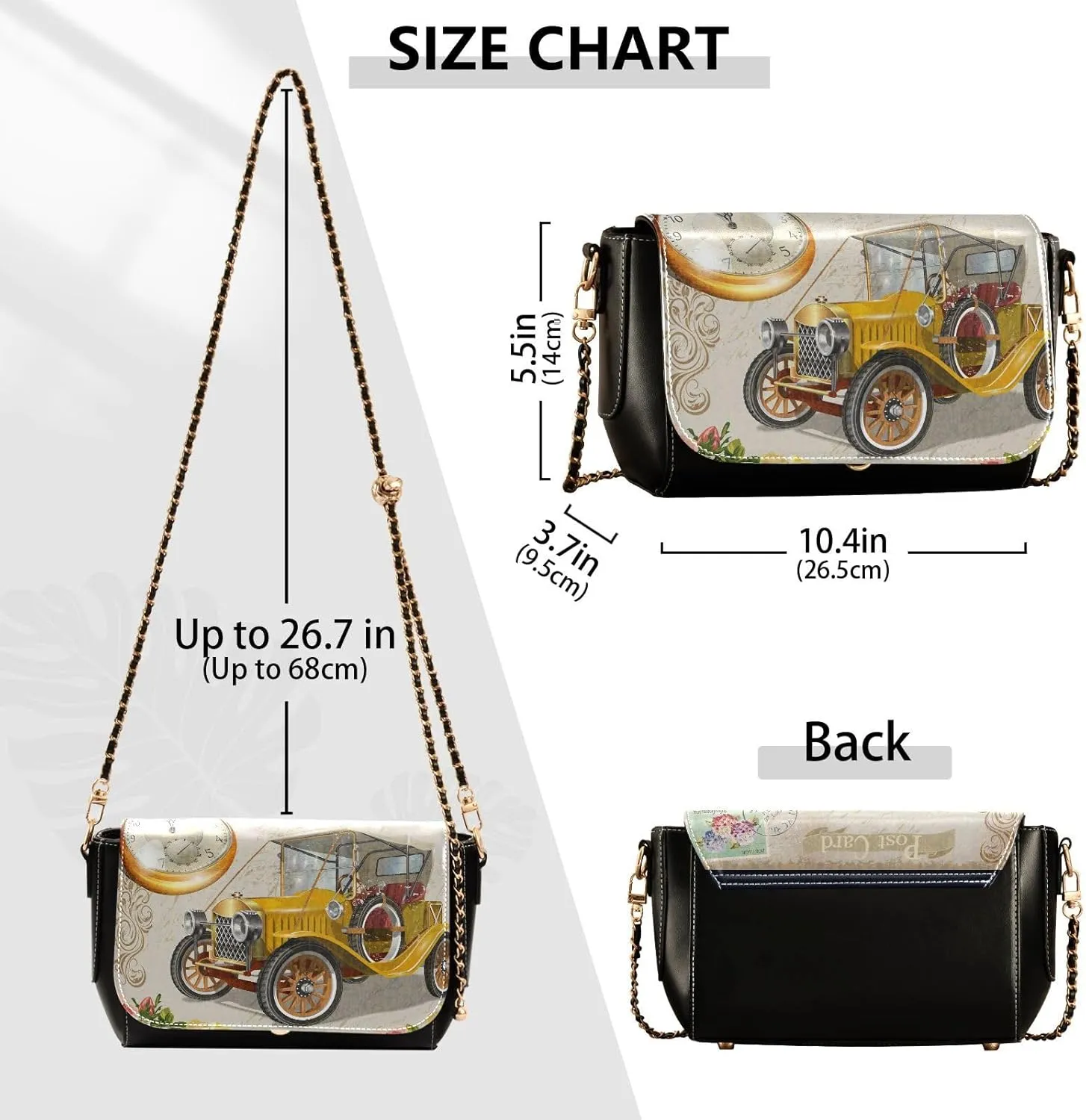 Crossbody Bags for Women Trendy Women's Black Shoulder Bag Small PU Leather Flap Cross Body Bag Handbags