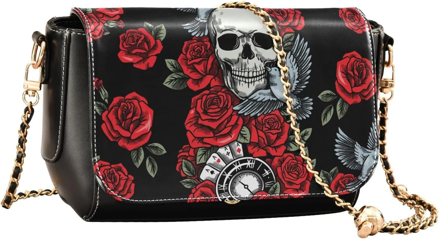 Crossbody Bags for Women Trendy Women's Black Shoulder Bag Small PU Leather Flap Cross Body Bag Handbags