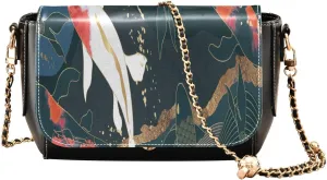 Crossbody Bags for Women Trendy Women's Black Shoulder Bag Small PU Leather Flap Cross Body Bag Handbags