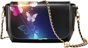 Crossbody Bags for Women Trendy Women's Black Shoulder Bag Small PU Leather Flap Cross Body Bag Handbags