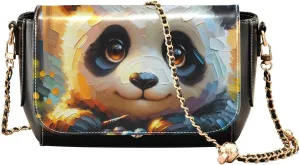 Crossbody Bags for Women Trendy Women's Black Shoulder Bag Small PU Leather Flap Cross Body Bag Handbags