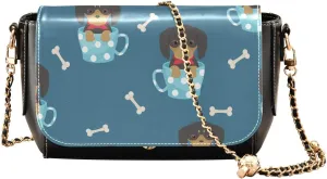 Crossbody Bags for Women Trendy Women's Black Shoulder Bag Small PU Leather Flap Cross Body Bag Handbags