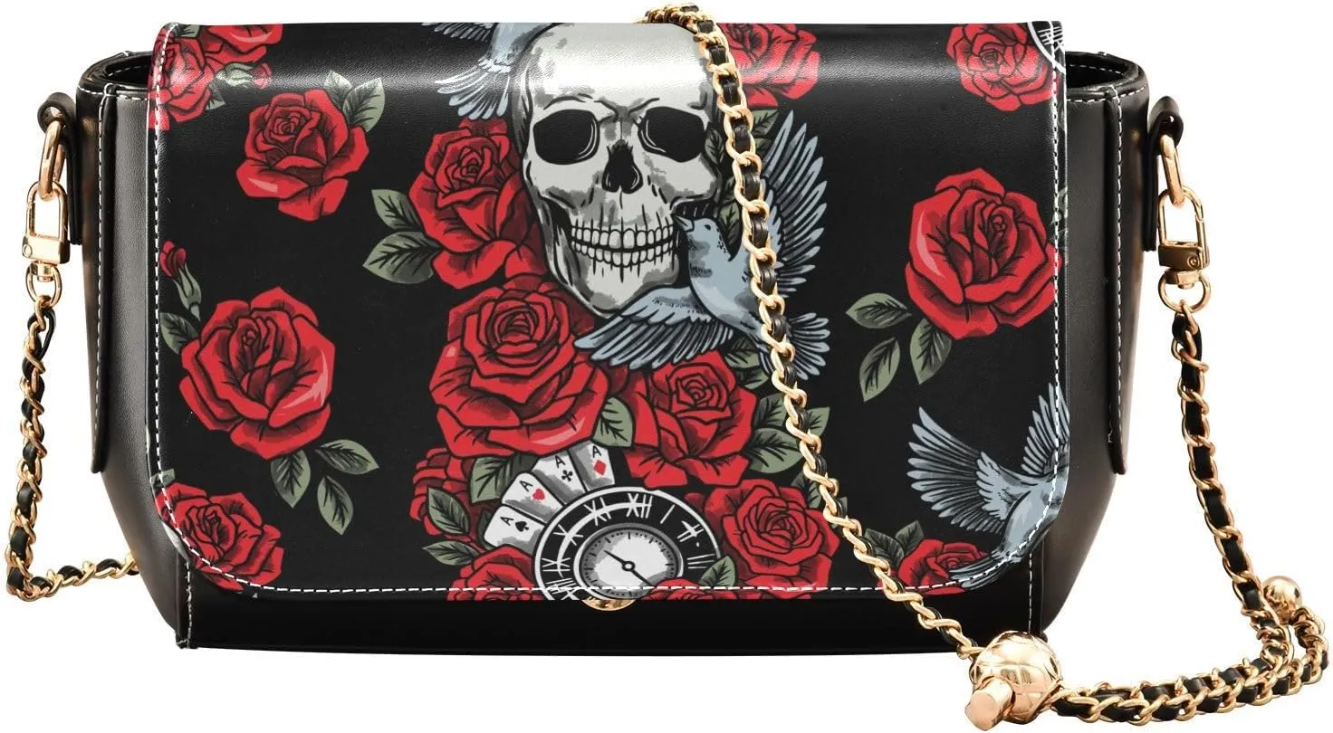 Crossbody Bags for Women Trendy Women's Black Shoulder Bag Small PU Leather Flap Cross Body Bag Handbags