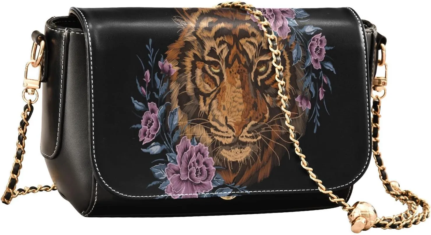 Crossbody Bags for Women Trendy Women's Black Shoulder Bag Small PU Leather Flap Cross Body Bag Handbags