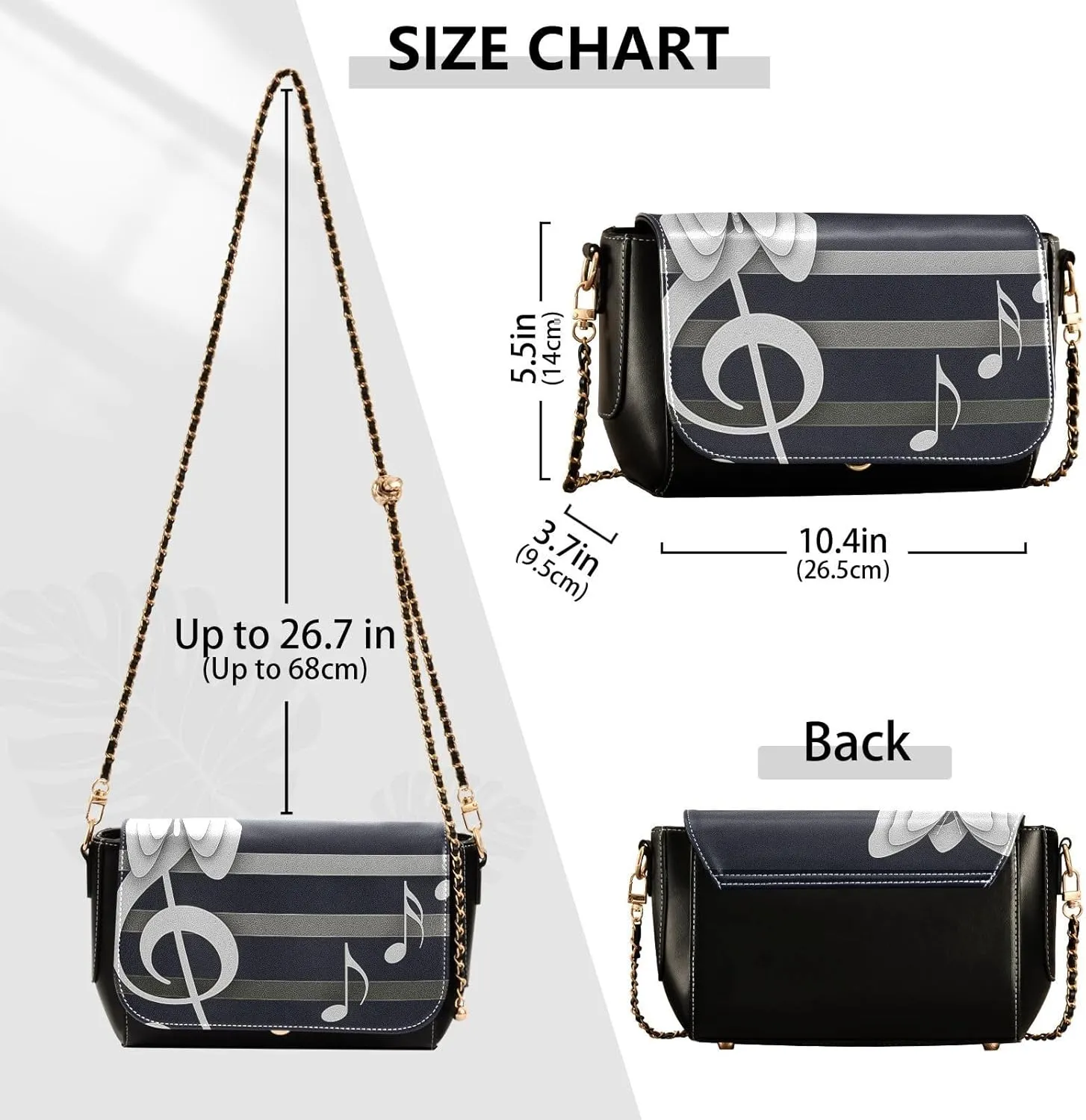 Crossbody Bags for Women Trendy Women's Black Shoulder Bag Small PU Leather Flap Cross Body Bag Handbags