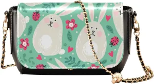 Crossbody Bags for Women Trendy Women's Black Shoulder Bag Small PU Leather Flap Cross Body Bag Handbags