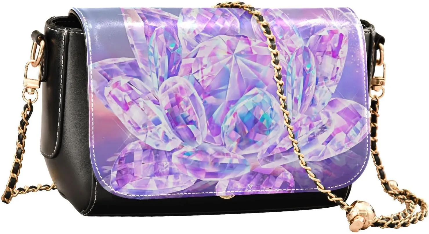 Crossbody Bags for Women Trendy Women's Black Shoulder Bag Small PU Leather Flap Cross Body Bag Handbags