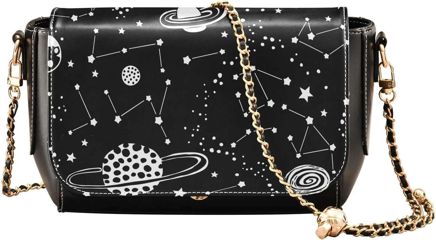 Crossbody Bags for Women Trendy Women's Black Shoulder Bag Small PU Leather Flap Cross Body Bag Handbags