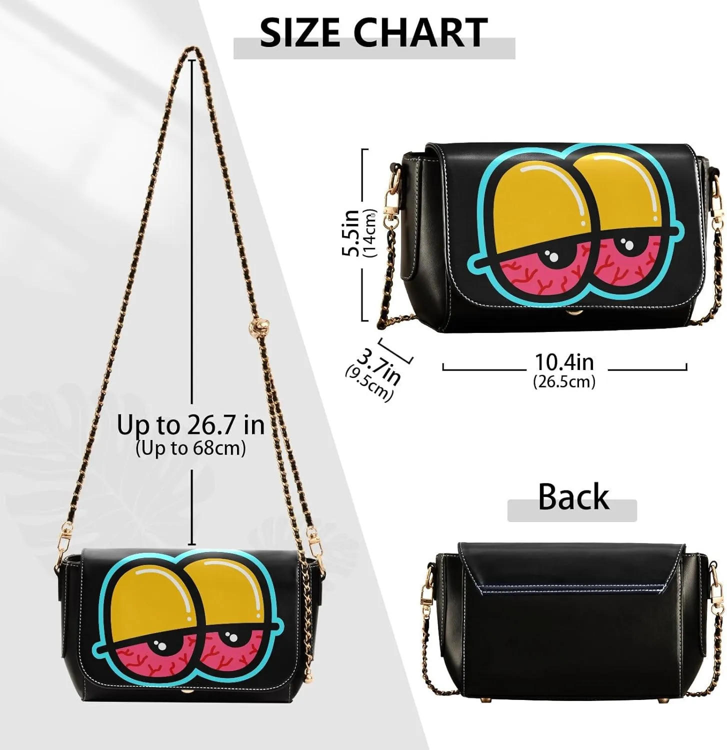 Crossbody Bags for Women Trendy Women's Black Shoulder Bag Small PU Leather Flap Cross Body Bag Handbags