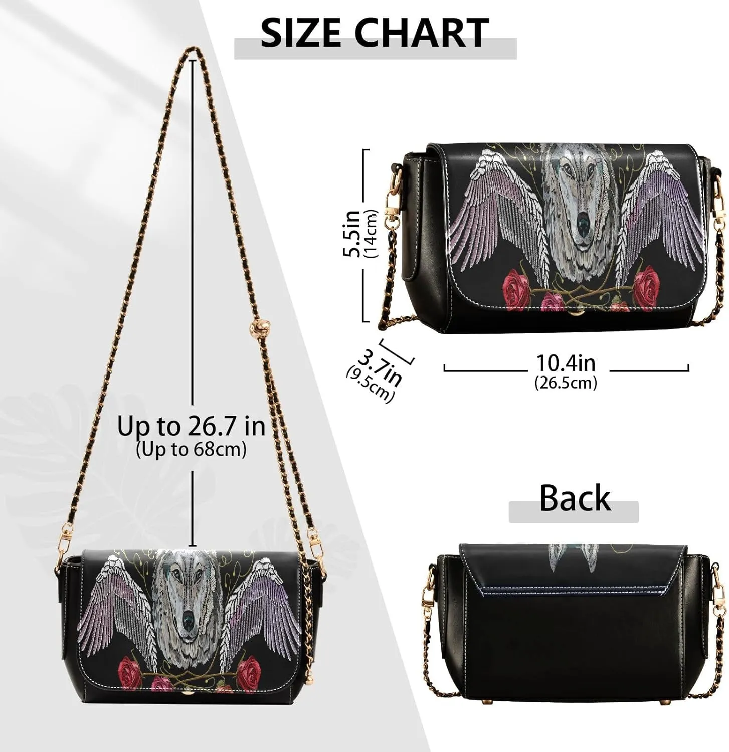 Crossbody Bags for Women Trendy Women's Black Shoulder Bag Small PU Leather Flap Cross Body Bag Handbags