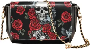 Crossbody Bags for Women Trendy Women's Black Shoulder Bag Small PU Leather Flap Cross Body Bag Handbags