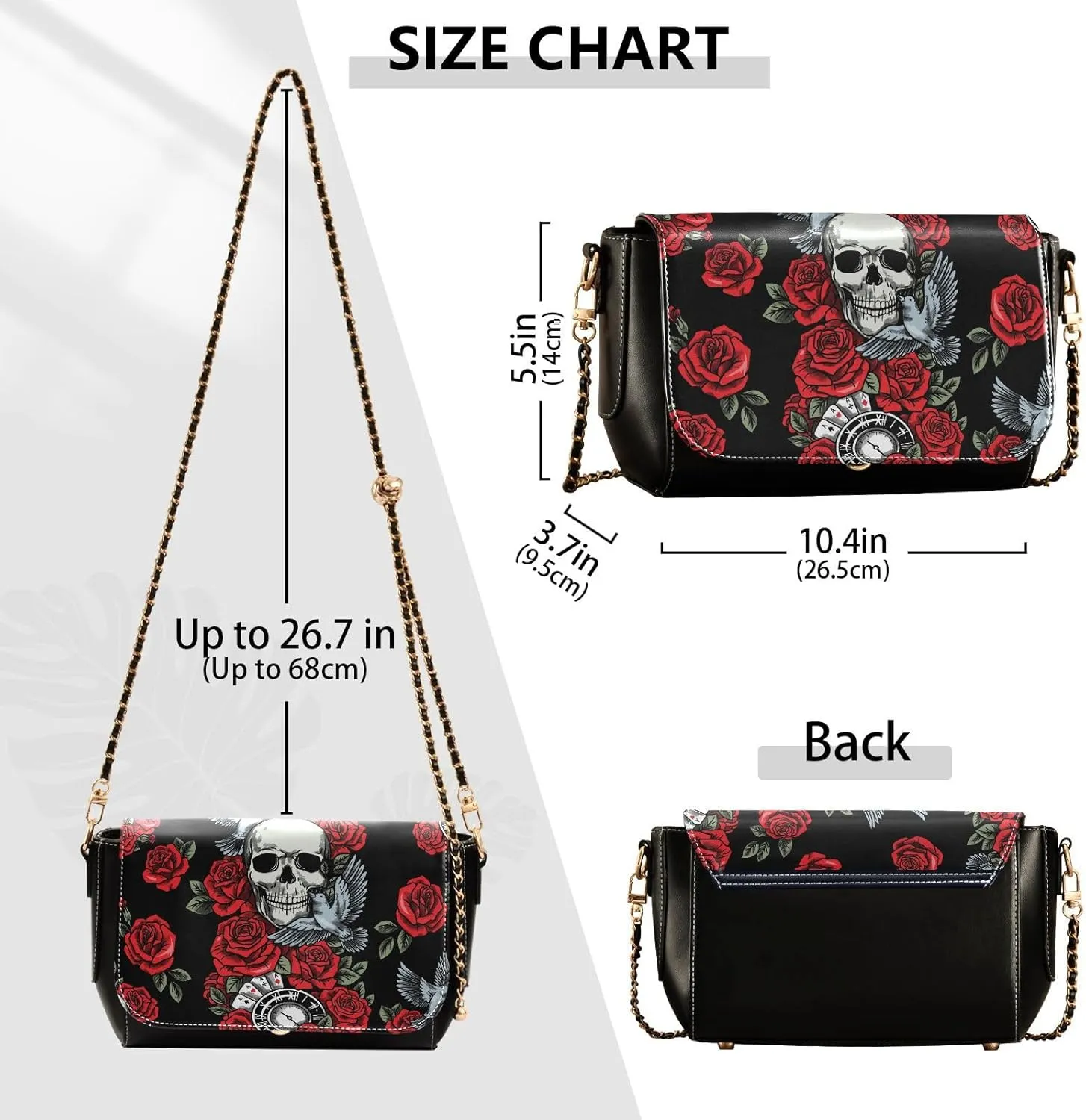 Crossbody Bags for Women Trendy Women's Black Shoulder Bag Small PU Leather Flap Cross Body Bag Handbags