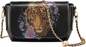 Crossbody Bags for Women Trendy Women's Black Shoulder Bag Small PU Leather Flap Cross Body Bag Handbags