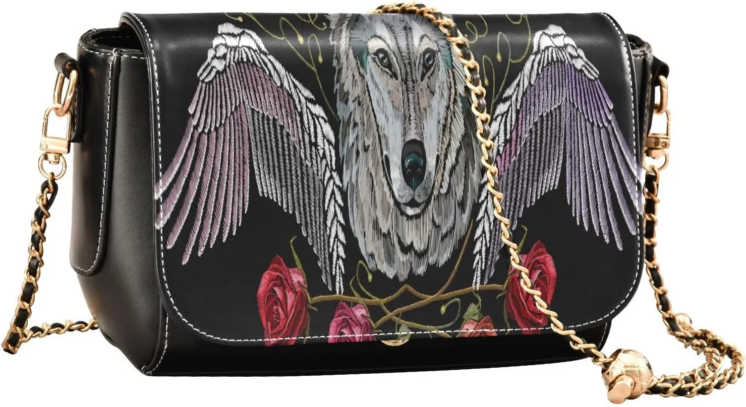 Crossbody Bags for Women Trendy Women's Black Shoulder Bag Small PU Leather Flap Cross Body Bag Handbags