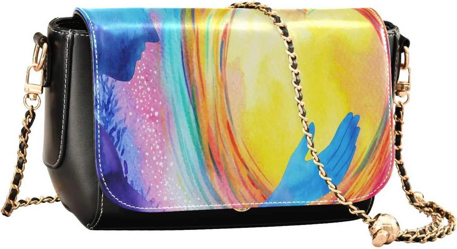 Crossbody Bags for Women Trendy Women's Black Shoulder Bag Small PU Leather Flap Cross Body Bag Handbags