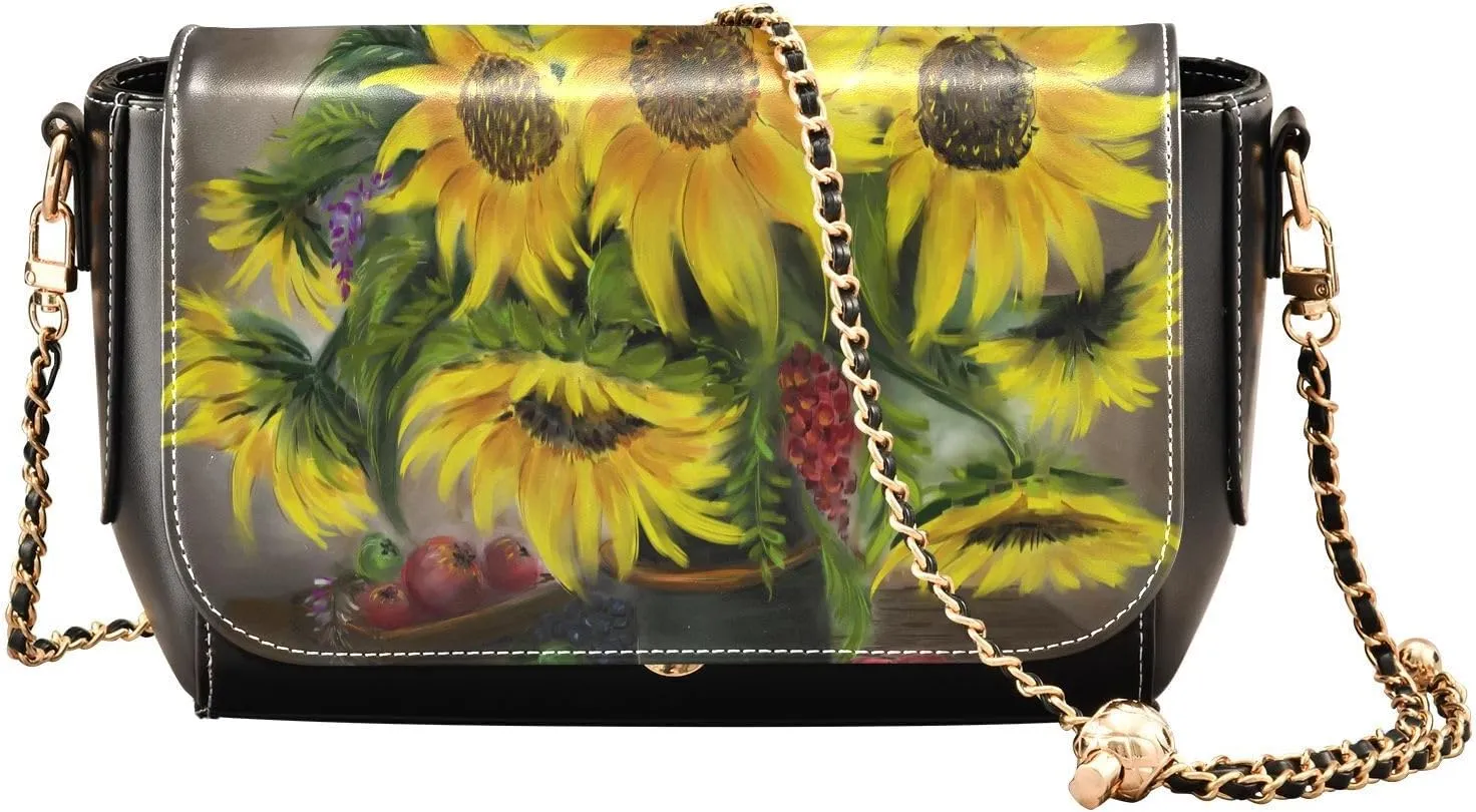 Crossbody Bags for Women Trendy Women's Black Shoulder Bag Small PU Leather Flap Cross Body Bag Handbags