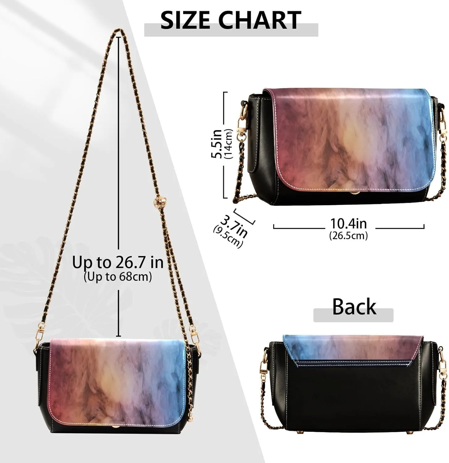 Crossbody Bags for Women Trendy Women's Black Shoulder Bag Small PU Leather Flap Cross Body Bag Handbags