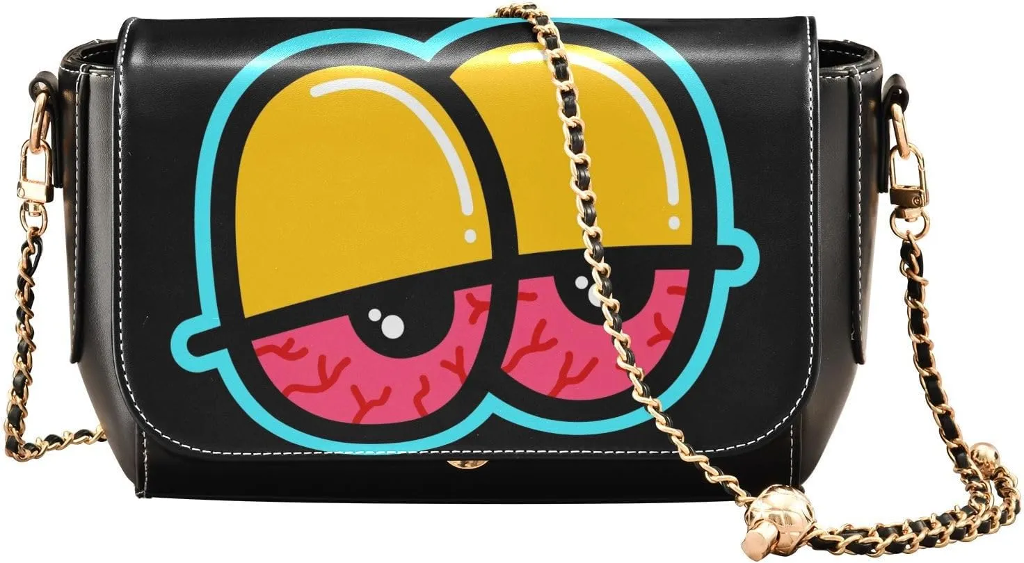 Crossbody Bags for Women Trendy Women's Black Shoulder Bag Small PU Leather Flap Cross Body Bag Handbags