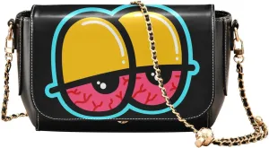 Crossbody Bags for Women Trendy Women's Black Shoulder Bag Small PU Leather Flap Cross Body Bag Handbags