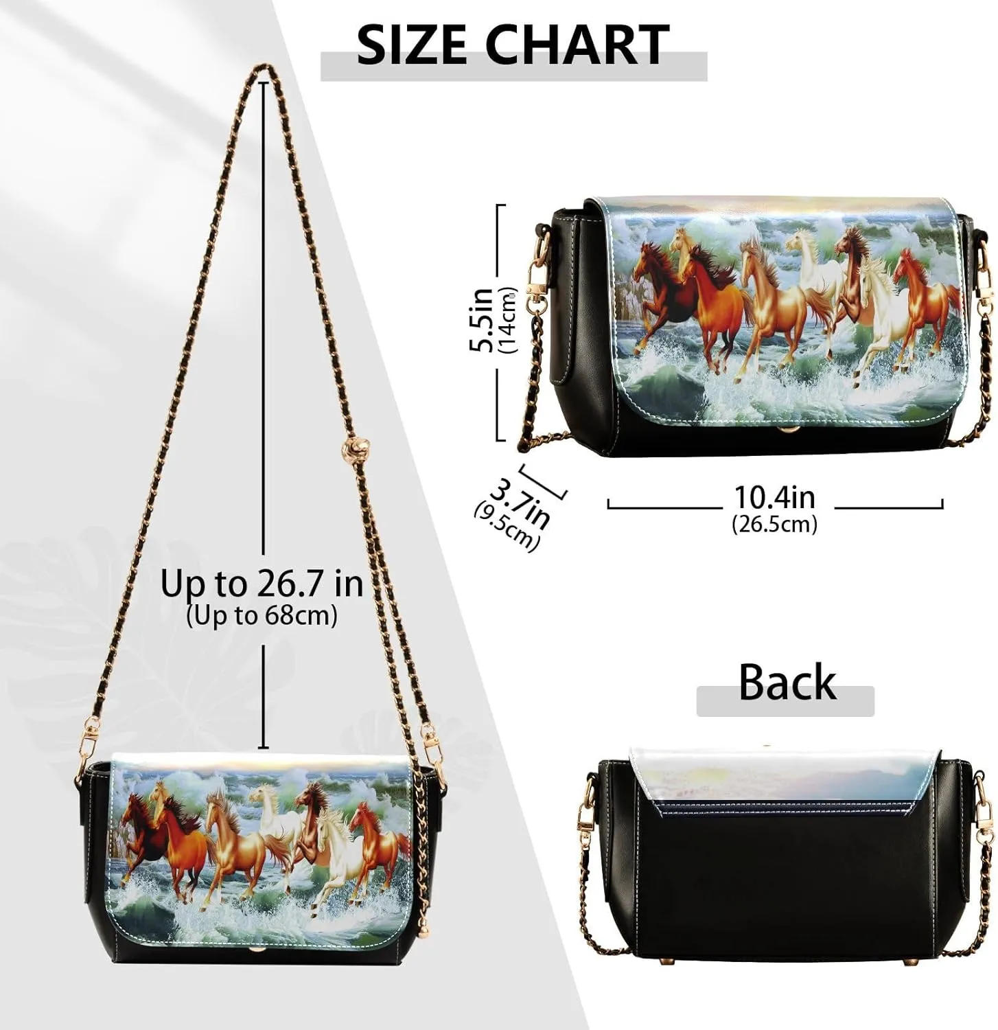 Crossbody Bags for Women Trendy Women's Black Shoulder Bag Small PU Leather Flap Cross Body Bag Handbags