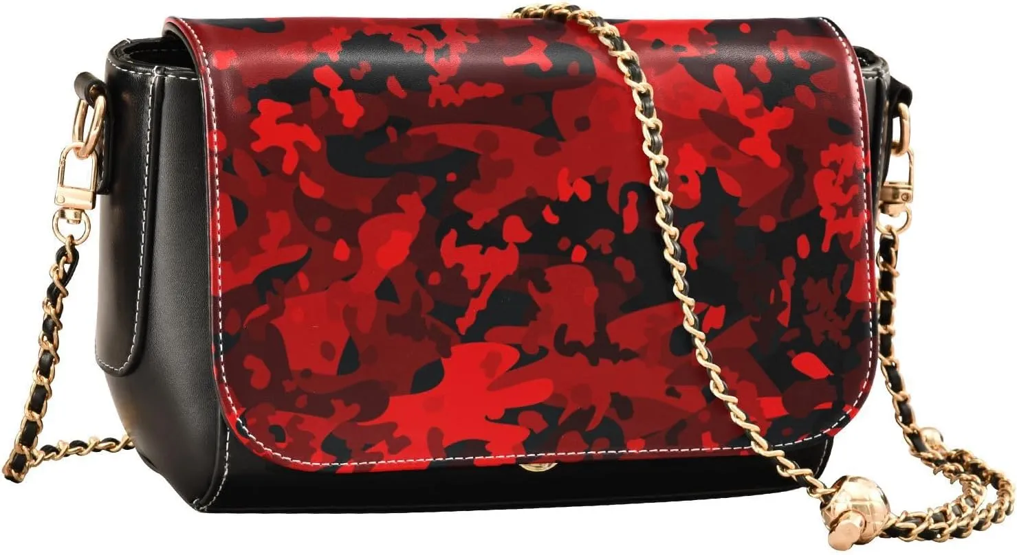 Crossbody Bags for Women Trendy Women's Black Shoulder Bag Small PU Leather Flap Cross Body Bag Handbags