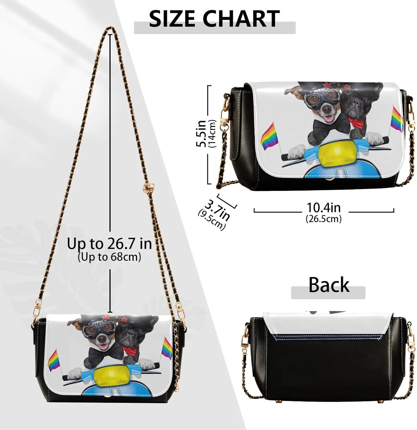 Crossbody Bags for Women Trendy Women's Black Shoulder Bag Small PU Leather Flap Cross Body Bag Handbags