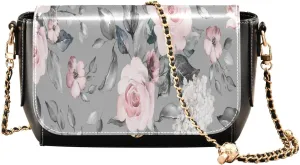 Crossbody Bags for Women Trendy Women's Black Shoulder Bag Small PU Leather Flap Cross Body Bag Handbags