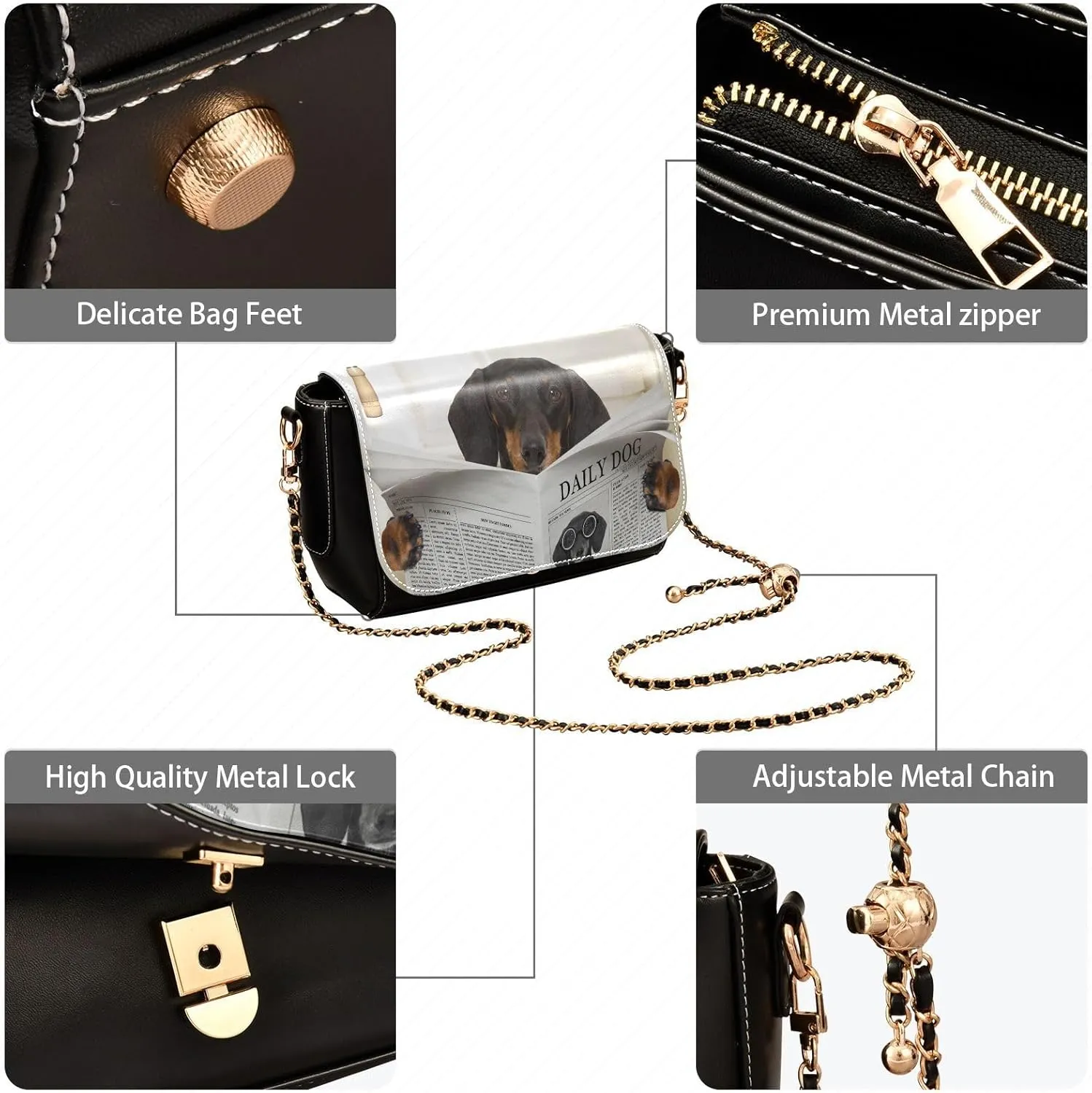 Crossbody Bags for Women Trendy Women's Black Shoulder Bag Small PU Leather Flap Cross Body Bag Handbags
