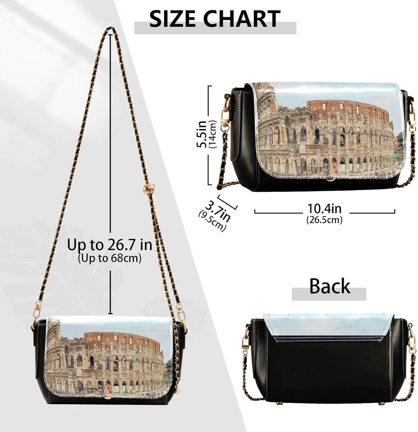 Crossbody Bags for Women Trendy Women's Black Shoulder Bag Small PU Leather Flap Cross Body Bag Handbags
