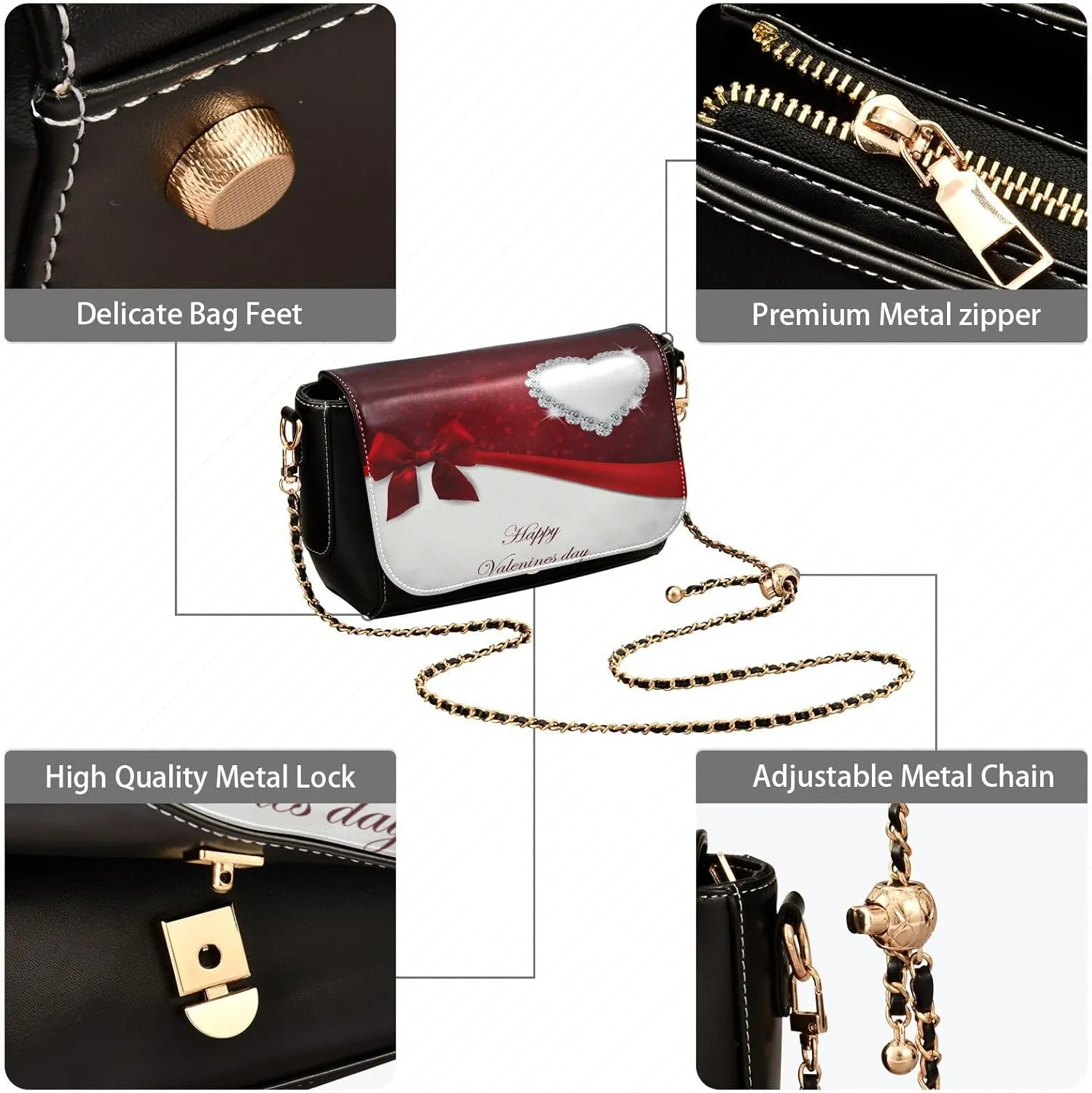 Crossbody Bags for Women Trendy Women's Black Shoulder Bag Small PU Leather Flap Cross Body Bag Handbags