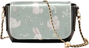 Crossbody Bags for Women Trendy Women's Black Shoulder Bag Small PU Leather Flap Cross Body Bag Handbags