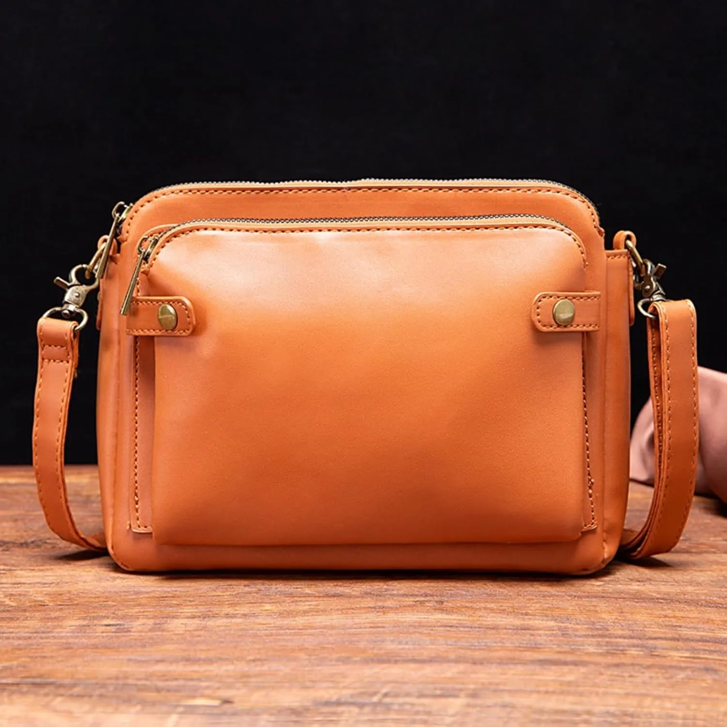 Crossbody Bags For Women with Adjustable Strap PU Leather Shoulder Bag Multiple Pockets Handbags Cross Body Purse