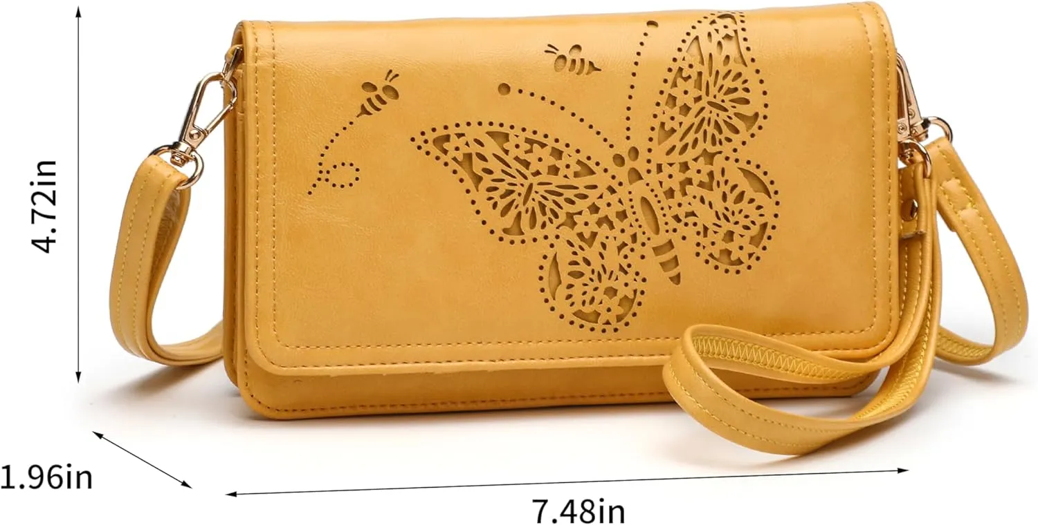 Crossbody Bags For Women Wristlet Wallet Phone Purse Shoulder handbags Multi-Function Small RFID Clutch Card Holder