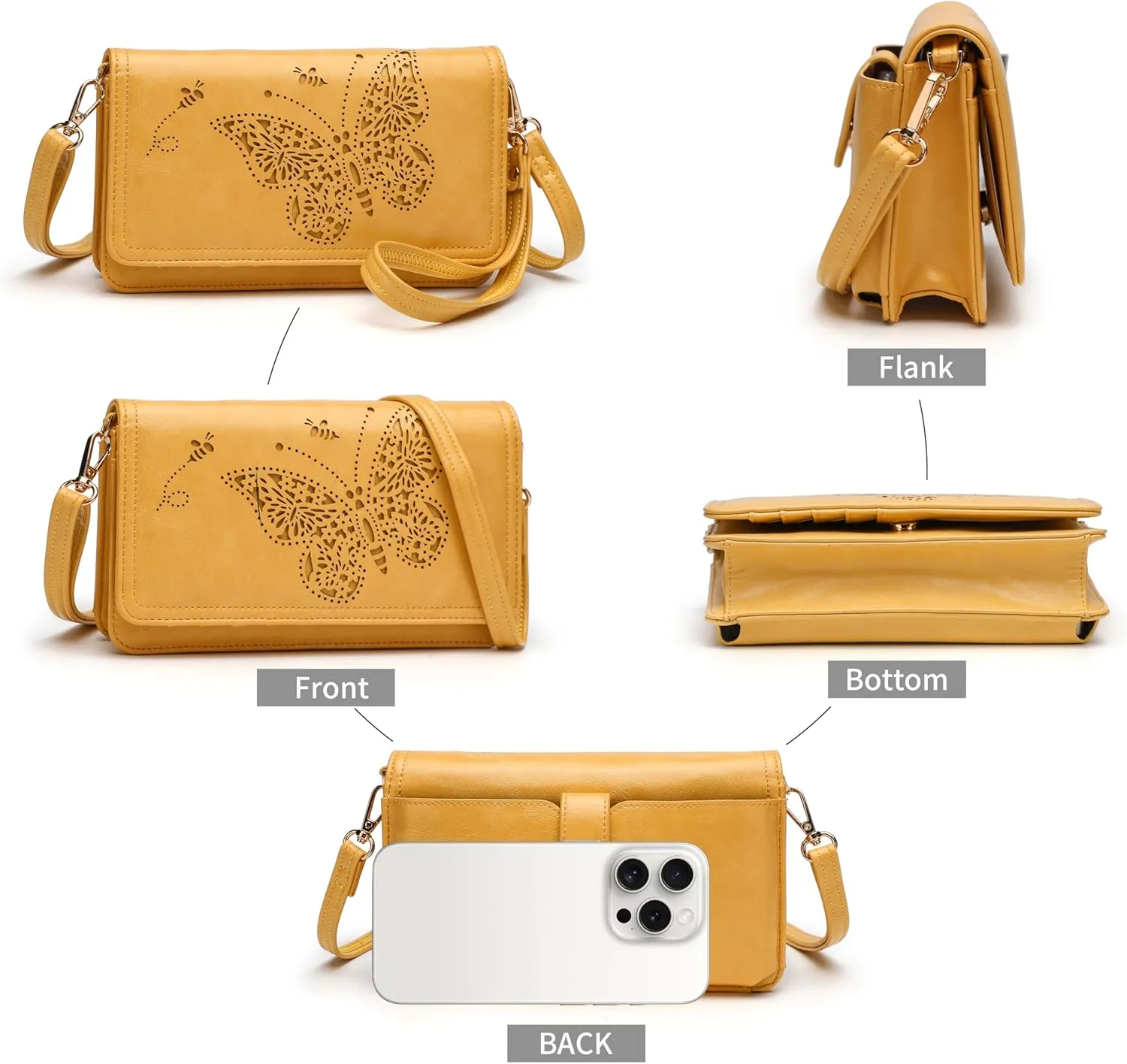 Crossbody Bags For Women Wristlet Wallet Phone Purse Shoulder handbags Multi-Function Small RFID Clutch Card Holder