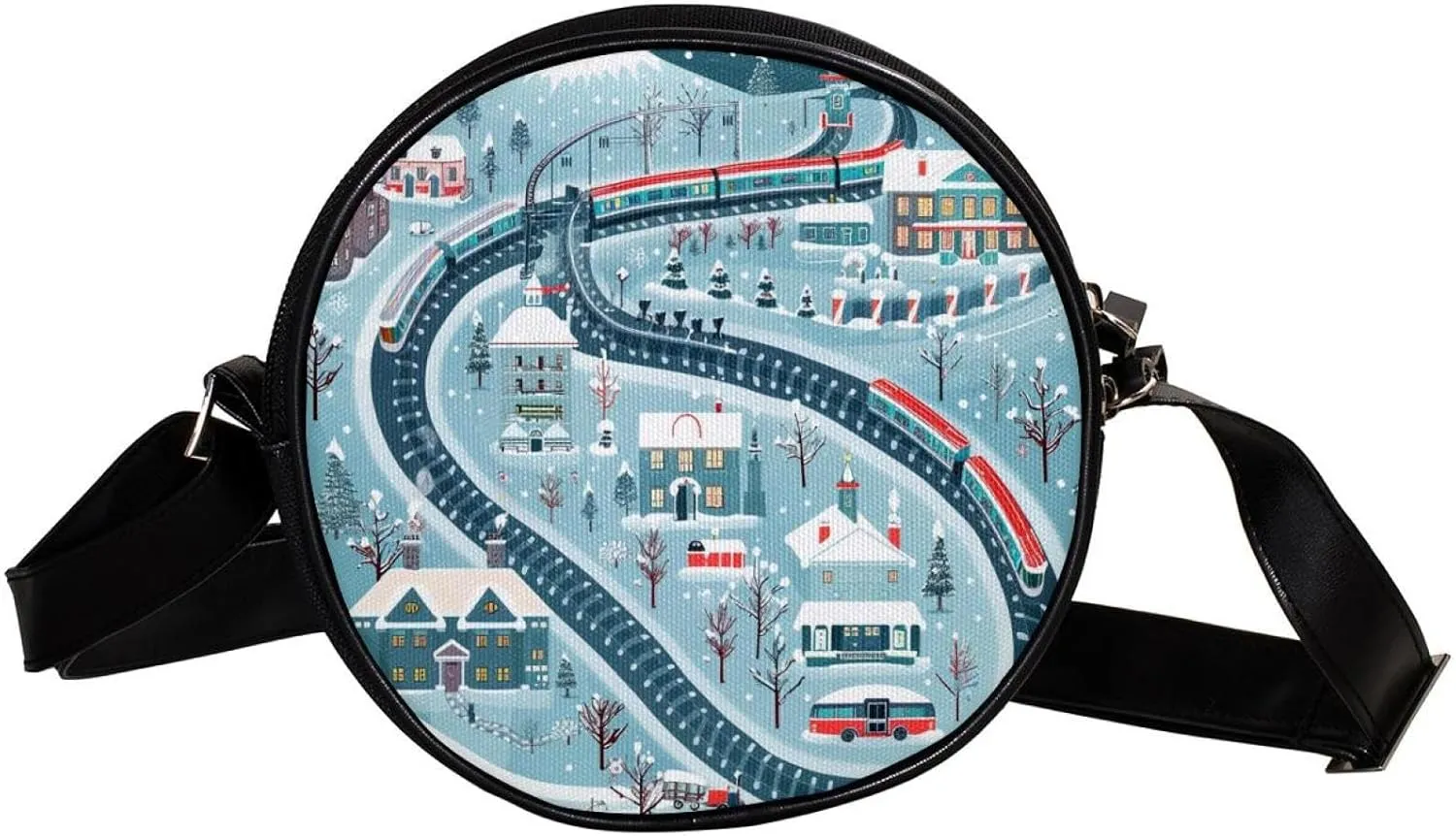 Crossbody Bags for Women,Crossbody Bag Men,Small Sling Bag,Cartoon Train Railway Game Mat,Crossbody Purse