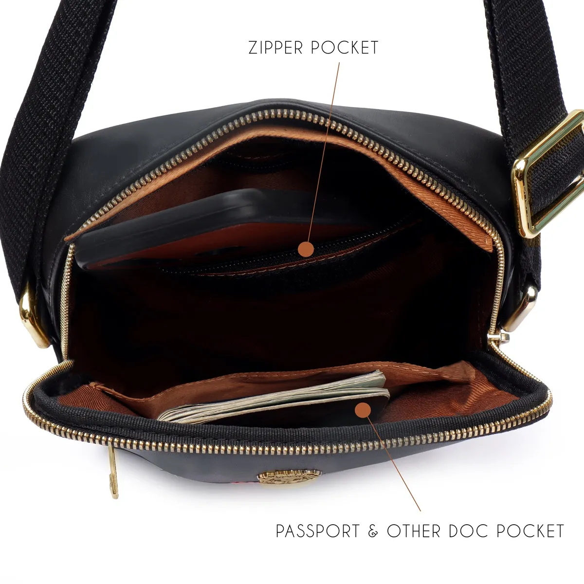 Crossbody City Bag with LGBT Strip